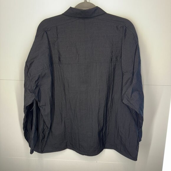 NWOT Athleta Lunar Shine Button Down Shirt in Black - Picture 3 of 11